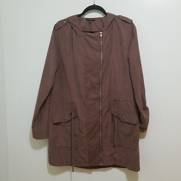 Staccato brown zippered jacket with hood. Size L. - Picture 1 of 6